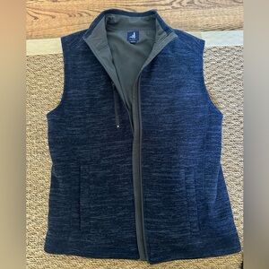 Johnnie-O Fleece Vest, Navy Blue in small
